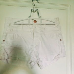 White Jean Shorts